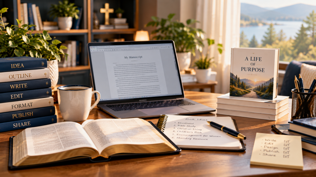 Christian author publishing journey from idea to finished book